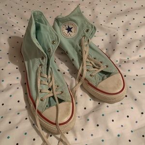 Baby Blue Off White Converse